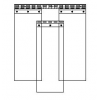 Lamelové clony - PVC závěsy - 200x2mm průsvitné PVC pásy mrazuvzdorné vroubkované - překrytí na jeden hák - 35% - 3,5cm - cena na bázi m2 